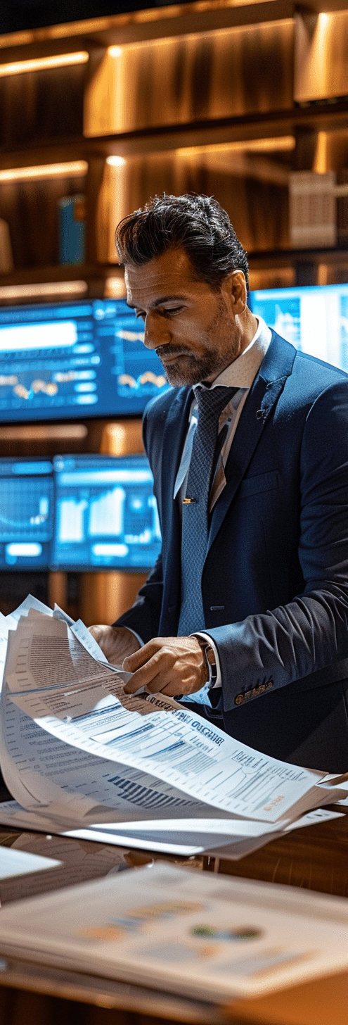 Lawyer working with scanning documents